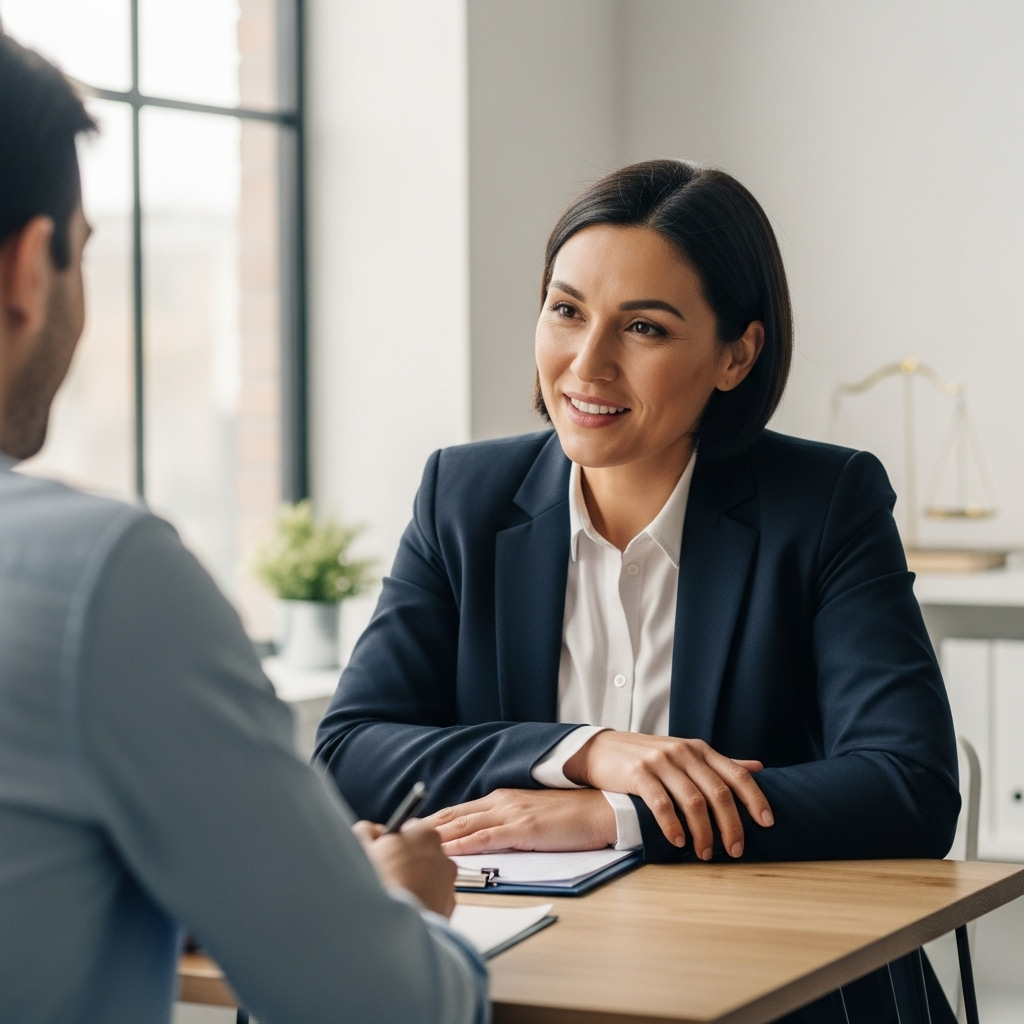 Johnson Law, P.C. Personal Injury Attorneys Meeting with Client