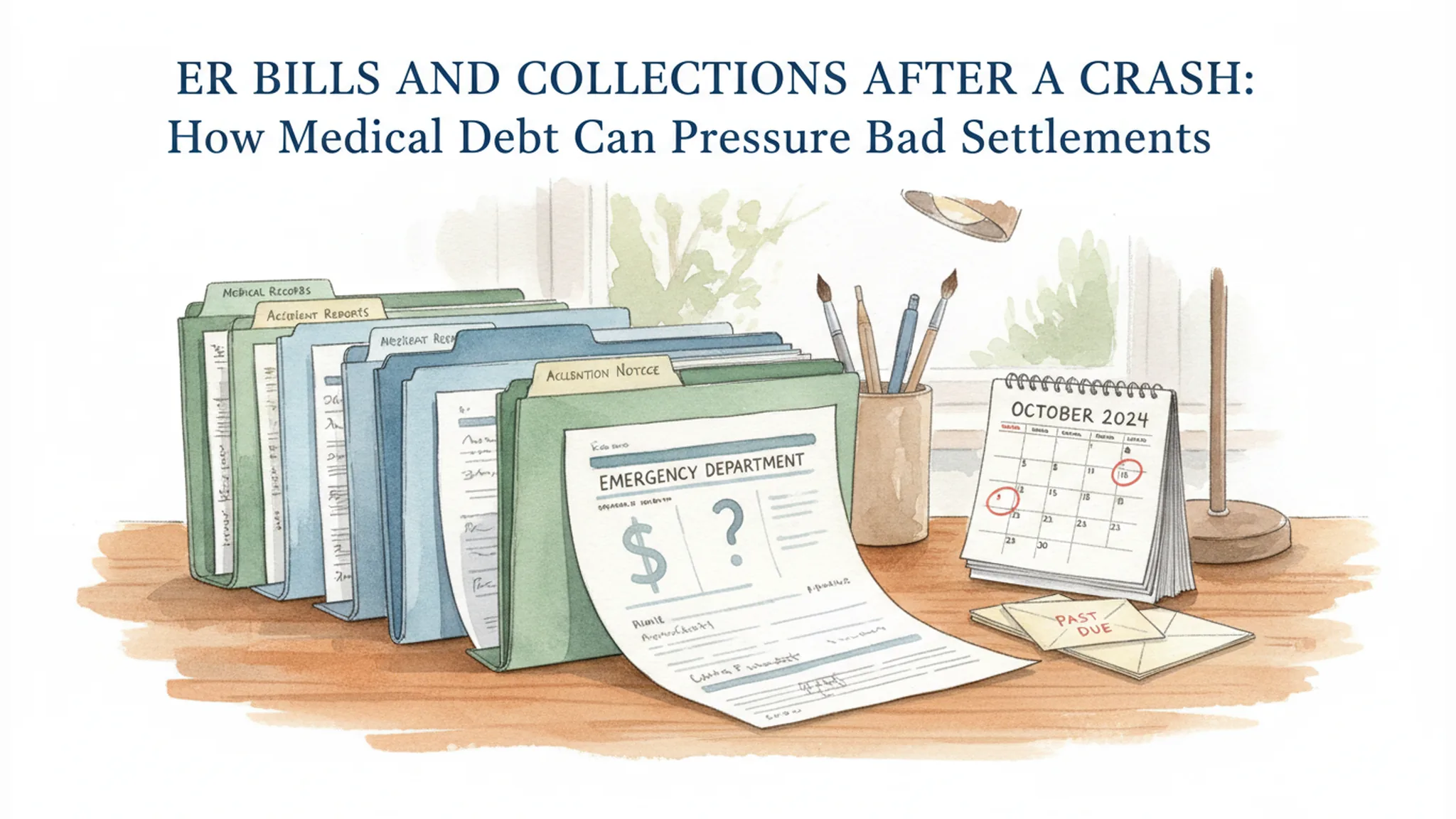 ER Bills and Collections After a Crash: How Medical Debt Can Pressure Bad Settlements