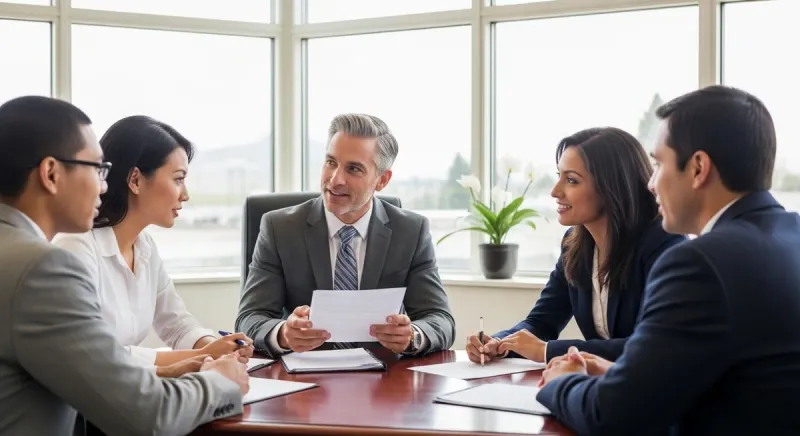 Professional personal injury attorney consultation in modern Oregon law office