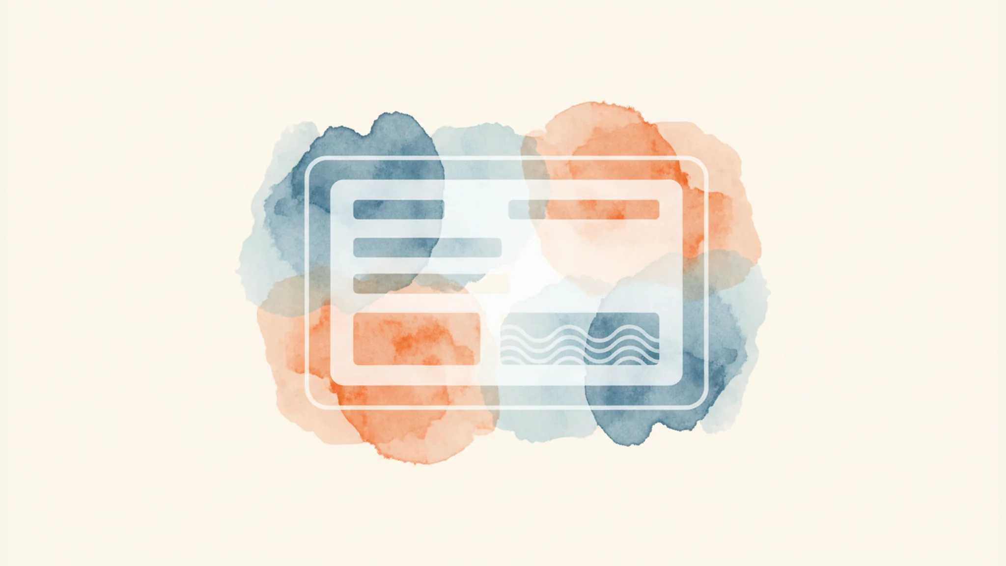 Watercolor illustration of an Oregon auto insurance card