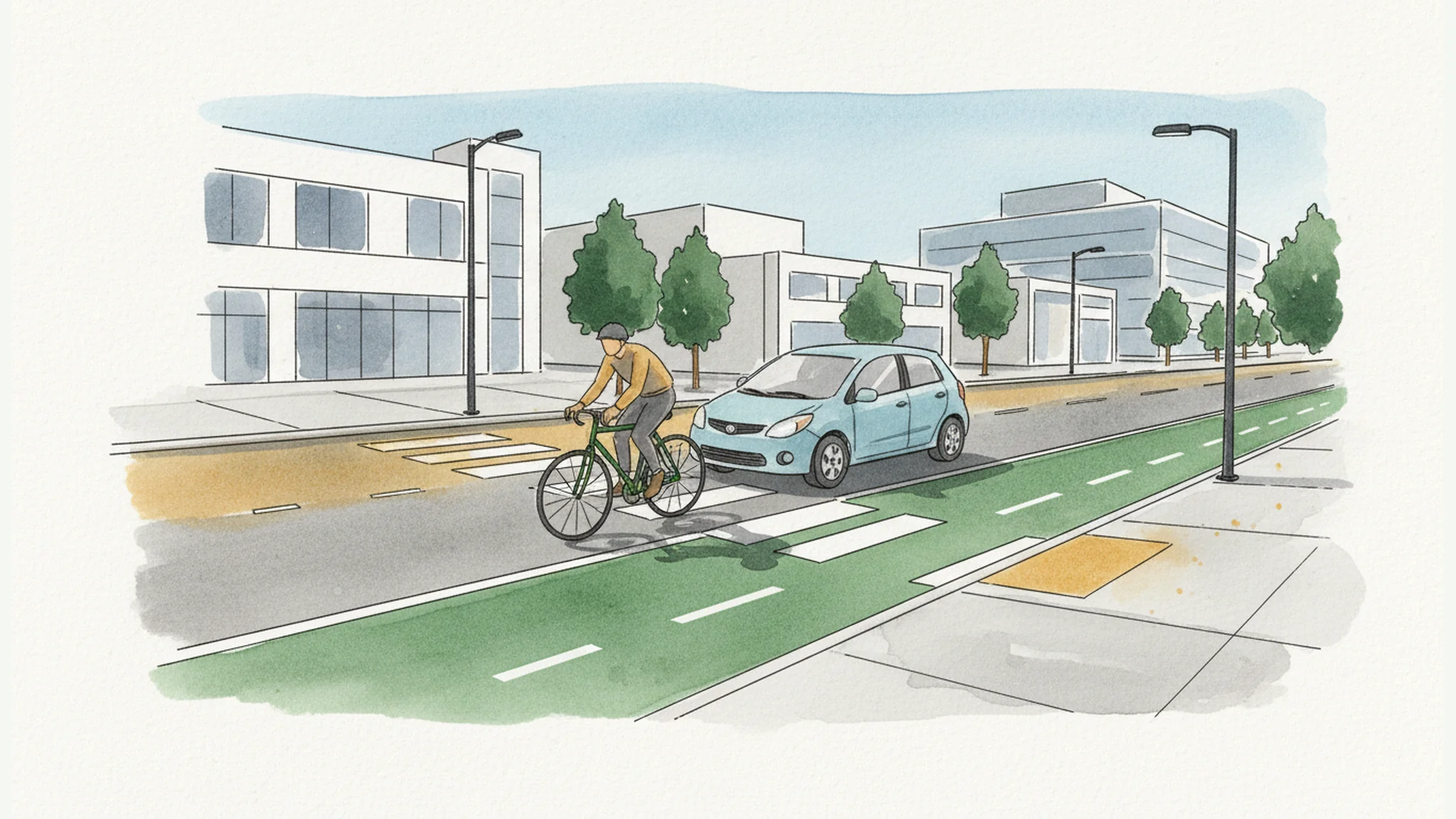 Right-Hook Bike Crash in Oregon: When a Car Turns Right Across a Bike Lane